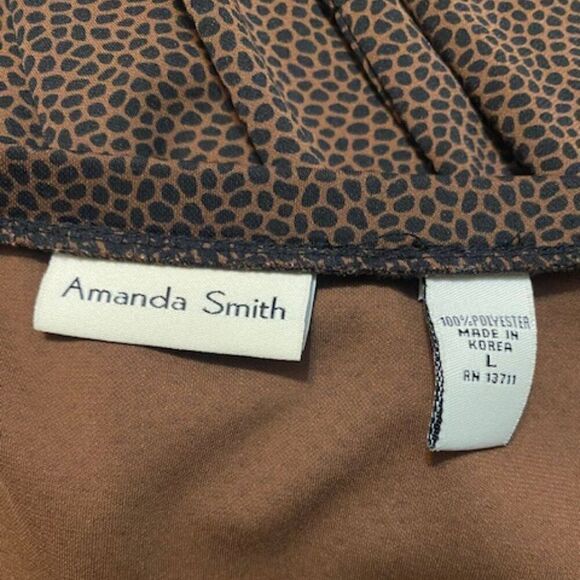 Amanda Smith Brown/Black Cheetah print pencil skirt, size L - Picture 3 of 3